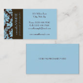 Carte De Visite Bleu chocolat (Devant / Derrière)