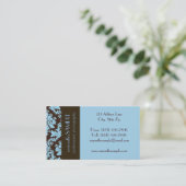 Carte De Visite Bleu chocolat (Debout devant)