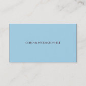 Carte De Visite Bleu chocolat (Dos)