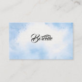 Carte de visite bleu ciel minimaliste (Devant)