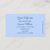 Carte De Visite Bleu clair avec Coeur magnifique et logo mou (Dos)