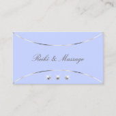 Carte De Visite Bleu clair avec Décor Blanc et Bijoux Moderne (Devant)