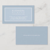 Carte De Visite Bleu clair élégant (Devant / Derrière)