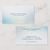 Carte De Visite Bleu clair et bleu doux fondu (Devant / Derrière)