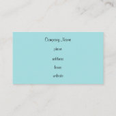 Carte de visite bleu clair et noir customisé (Dos)