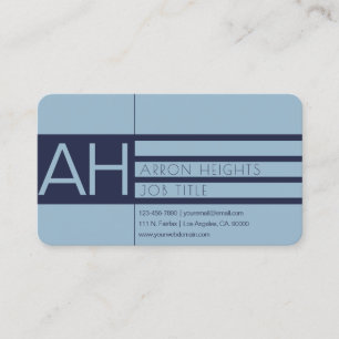 Carte De Visite Bleu clair moderne et bleu