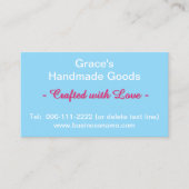 Carte De Visite Bleu clair N'importe quelle entreprise Code QR Log (Devant)