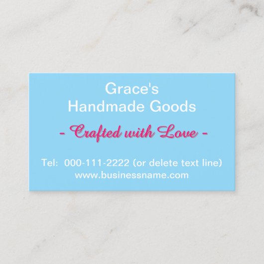 Carte De Visite Bleu clair N'importe quelle entreprise Code QR Log (Devant)