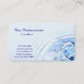 Carte de visite bleu-clair professionnel (Devant)