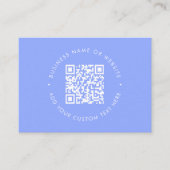 Carte De Visite Bleu clair QR Code l Professionnel Propre tendance (Devant)