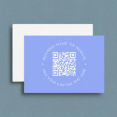Carte De Visite Bleu clair QR Code l Professionnel Propre tendance
