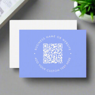 Carte De Visite Bleu clair QR Code l Professionnel Propre tendance