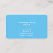 Carte de visite bleu clair simple (Devant)