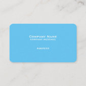 Carte de visite bleu clair simple (Dos)