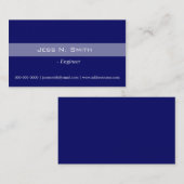 Carte de visite bleu clair, simple, élégant. (Devant / Derrière)