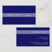 Carte de visite bleu clair, simple, élégant. (Devant / Derrière)