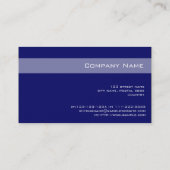 Carte de visite bleu clair, simple, élégant. (Dos)