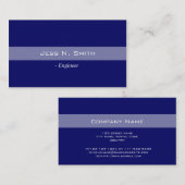 Carte de visite bleu clair, simple, élégant. (Devant / Derrière)