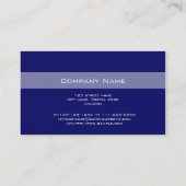 Carte de visite bleu clair, simple, élégant. (Dos)