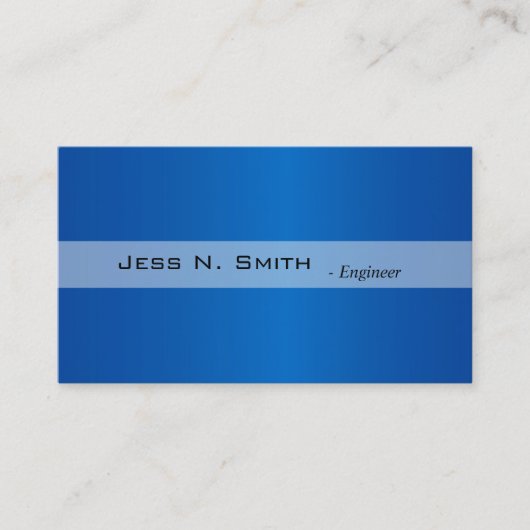 Carte de visite bleu clair, simple, élégant. (Devant)