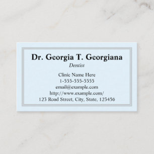 Carte de visite bleu-clair, simple, professionnel