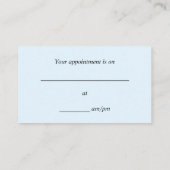 Carte de visite bleu-clair, simple, professionnel (Dos)