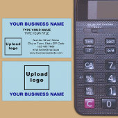 Carte de visite bleu clair style centré