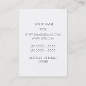 Carte De Visite Bleu classique d'amour (Dos)