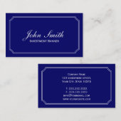 Carte de visite bleu classique de preneur ferme (Devant / Derrière)