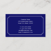 Carte de visite bleu classique de preneur ferme (Dos)