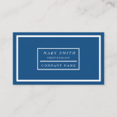 Carte De Visite Bleu classique simple et moderne (Devant)