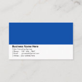 Carte De Visite Bleu Cobalt | "Audacieux et digne de confiance" (Dos)