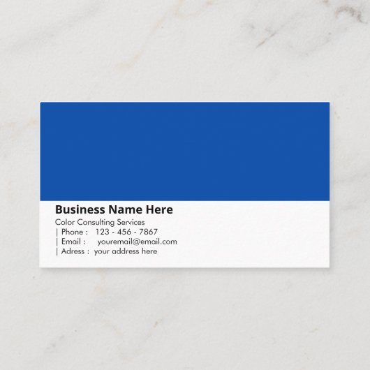 Carte De Visite Bleu Cobalt | "Audacieux et digne de confiance" (Dos)