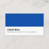 Carte De Visite Bleu Cobalt | "Audacieux et digne de confiance" (Devant)