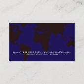 Carte De Visite Bleu commercial intercontinental (Dos)
