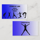 Carte De Visite bleu convenable (Devant / Derrière)