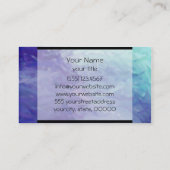 Carte De Visite Bleu cool Art Abstrait (Dos)
