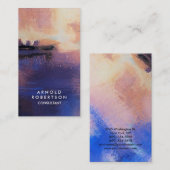 Carte De Visite Bleu créatif Abstrait moderne élégant (Devant / Derrière)