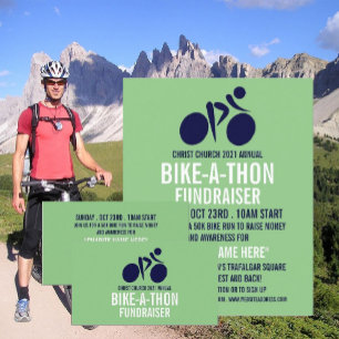 Carte De Visite Bleu Cycling Logo, Charity Bike-a-Thon Event