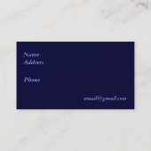 Carte de visite bleu d'astrologie d'alchimie (Dos)