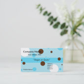 Carte de visite bleu/de brun et de blanc cercles (Debout devant)