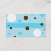 Carte de visite bleu/de brun et de blanc cercles (Dos)