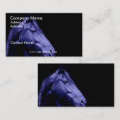 Carte de visite bleu de cheval (Devant / Derrière)