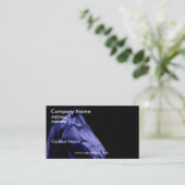 Carte de visite bleu de cheval (Debout devant)