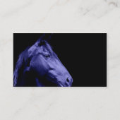 Carte de visite bleu de cheval (Dos)