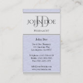 Carte De Visite Bleu de ciel de pharmacien/de lumière pharmacie de (Dos)