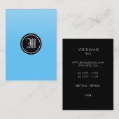 Carte De Visite Bleu de ciel gothique (Devant / Derrière)