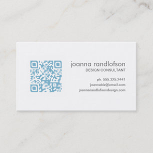 Carte de visite bleu de CODE de Lite QR