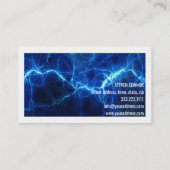 Carte de visite bleu de décharge électrique (Dos)
