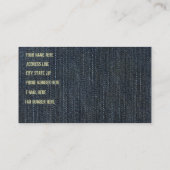 Carte de visite bleu de denim (Dos)